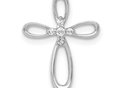 14k White Gold 1/. Diamond Cross Chain Slide (Style PM4997-005-WA)