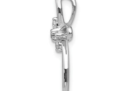 14k White Gold 1/. Diamond Cross Chain Slide (Style PM4997-010-WA)