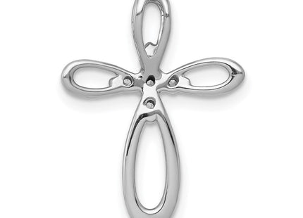 14k White Gold 1/. Diamond Cross Chain Slide (Style PM4997-010-WA)