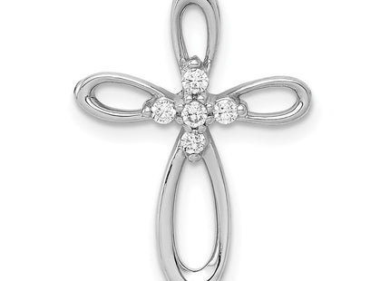 14k White Gold 1/. Diamond Cross Chain Slide (Style PM4997-010-WA)