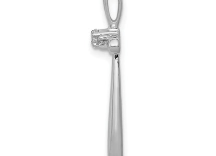 14k White Gold 1/. Diamond Cross Chain Slide (Style PM5000-010-WA)