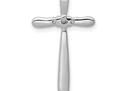 14k White Gold 1/. Diamond Cross Chain Slide (Style PM5000-010-WA)