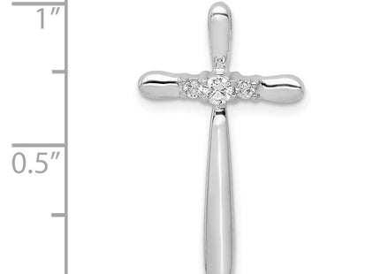 14k White Gold 1/. Diamond Cross Chain Slide (Style PM5000-010-WA)