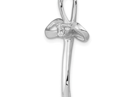 14k White Gold 1/. Diamond Cross Chain Slide (Style PM5001-016-WA)