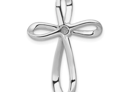 14k White Gold 1/. Diamond Cross Chain Slide (Style PM5001-016-WA)