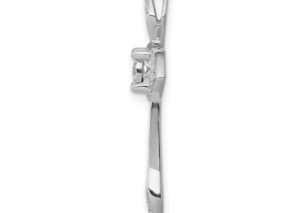 14k White Gold 1/. Diamond Cross Chain Slide (Style PM5002-013-WA)