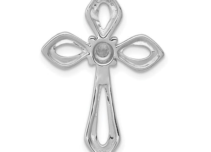 14k White Gold 1/. Diamond Cross Chain Slide (Style PM5002-013-WA)