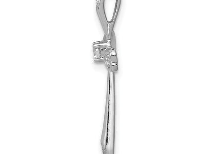 14k White Gold 1/. Diamond Cross Chain Slide (Style PM5004-010-WA)