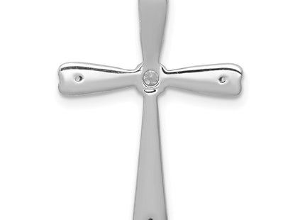 14k White Gold 1/. Diamond Cross Chain Slide (Style PM5004-010-WA)