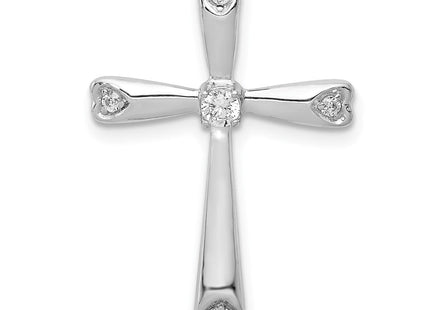 14k White Gold 1/. Diamond Cross Chain Slide (Style PM5004-010-WA)