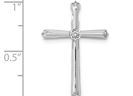 14k White Gold 1/. Diamond Cross Chain Slide (Style PM5006-020-WA)