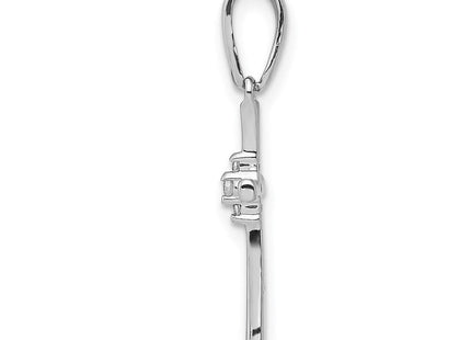 14k White Gold .. Diamond Cross Pendant (Style PM5007-002-WA)