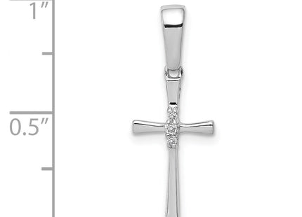 14k White Gold .. Diamond Cross Pendant (Style PM5007-002-WA)