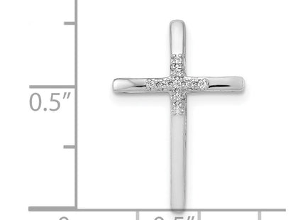 14k White Gold Diamond Cross Chain Slide (Style PM5009-003-WA)