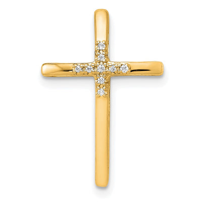 14K gold diamond cross chain