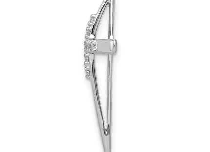 14k White Gold 1/. Diamond Cross Chain Slide (Style PM5009-010-WA)
