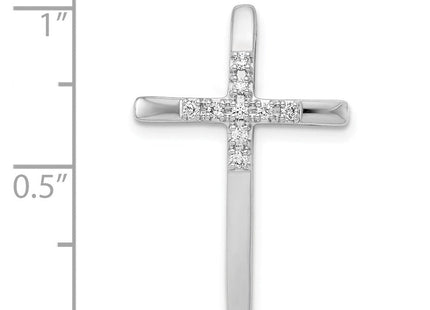 14k White Gold 1/. Diamond Cross Chain Slide (Style PM5009-010-WA)