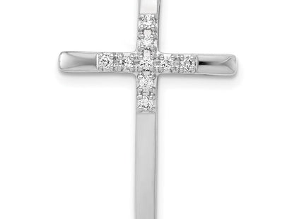 14k White Gold 1/. Diamond Cross Chain Slide (Style PM5009-010-WA)