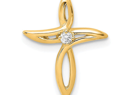 14k AA Diamond Cross Pendant (Style PM5012-002-YA)