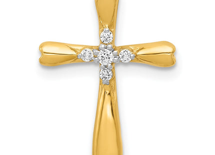 14K gold diamond cross pendant