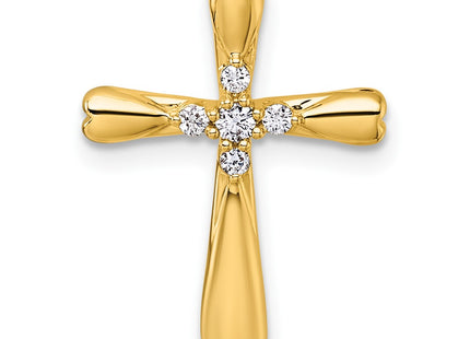 14K gold diamond cross pendant