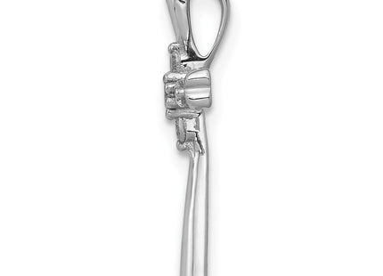 14k White Gold 1/. 5-Stone Diamond Cross Chain Slide (Style PM5013-016-WA)