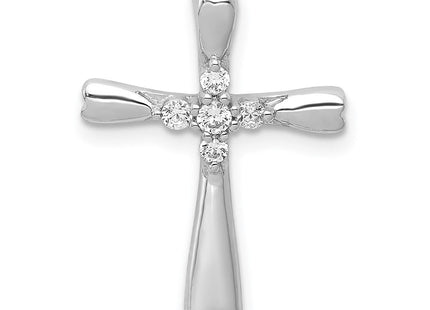 14k White Gold 1/. 5-Stone Diamond Cross Chain Slide (Style PM5013-016-WA)