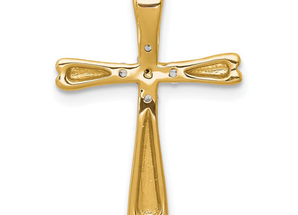 14K gold diamond cross pendant, further view