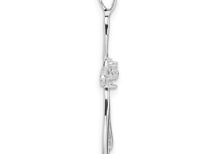 14k White Gold Cross Pendant Mounting (Style PM5014-005-W)