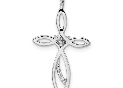 14k White Gold Cross Pendant Mounting (Style PM5014-005-W)