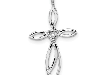 14k White Gold Cross Pendant Mounting (Style PM5014-005-W)