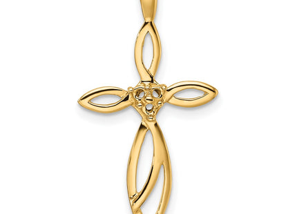 14K gold cross pendant