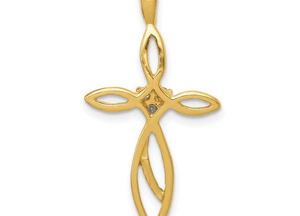 14k AA Diamond Cross Pendant (Style PM5014-005-YA)
