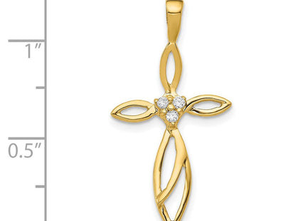 14k AA Diamond Cross Pendant (Style PM5014-005-YA)