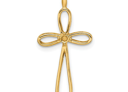 14K gold cross pendant