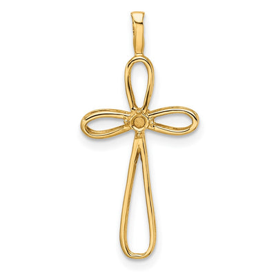 14K gold cross pendant