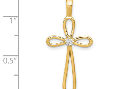 14k AA Diamond Cross Pendant (Style PM5015-005-YA)
