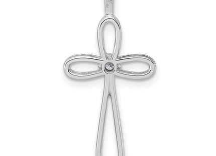 14k AA Diamond Cross Pendant, 30.5 x 15mm