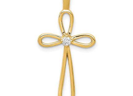 14k AA Diamond Cross Pendant (Style PM5015-005-YA)