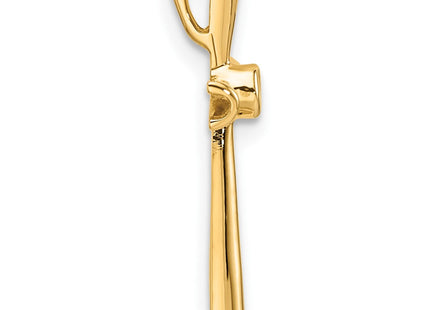14K gold cross pendant, alternate view