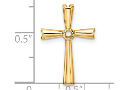 14K gold cross pendant, further view