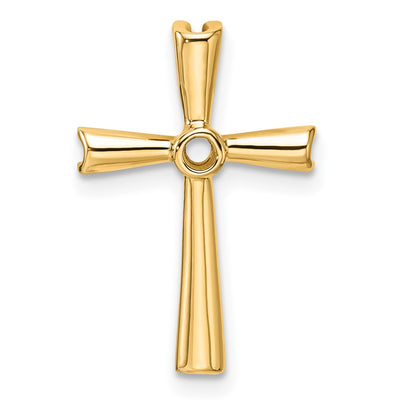 14K gold cross pendant
