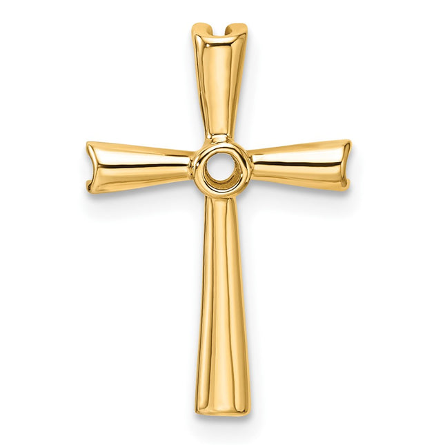14k Cross Pendant Mounting, 20.5 x 13mm