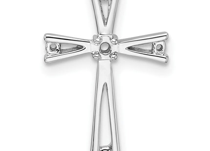 14K white gold cross pendant