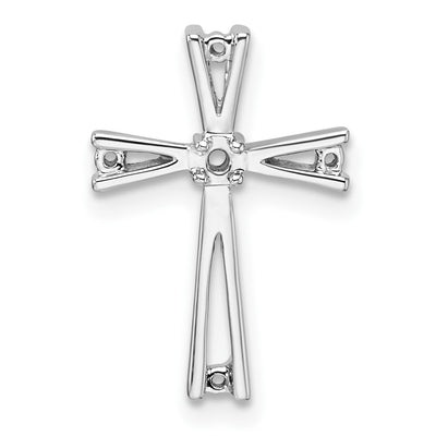 14K white gold cross pendant