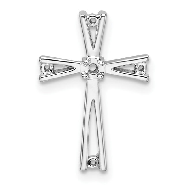14K white gold cross pendant