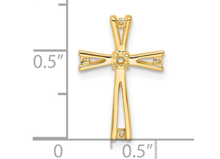 14k Cross Pendant Mounting (Style PM5018-008-Y)