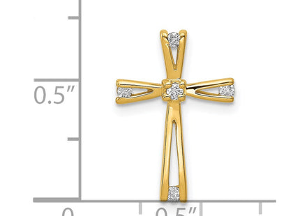 14k AA Diamond Cross Pendant (Style PM5018-008-YA)