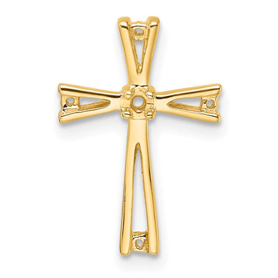 14K gold cross pendant