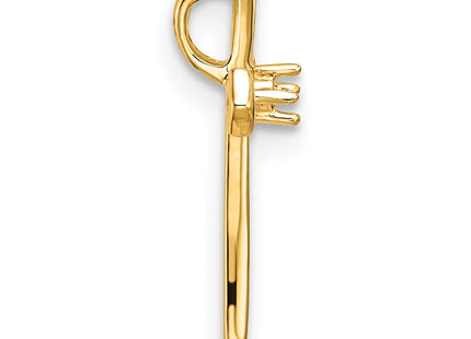 14K gold cross pendant, alternate view